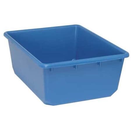 Nestable Storage Container, 14.6 gal, 24-1/2 in L x 19 in W x 9-1/2 in H, Blue, Polypropylene