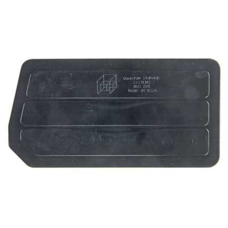 Plastic Divider, Black, 8 1/2 in L, 4 1/2 in H, 6 PK