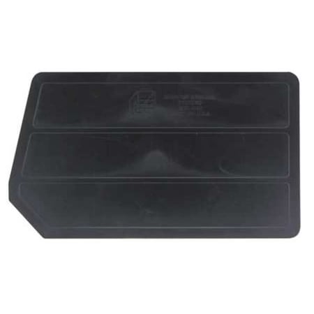 Plastic Divider, Black, 12 3/4 in L, 7 1/2 in H, 6 PK