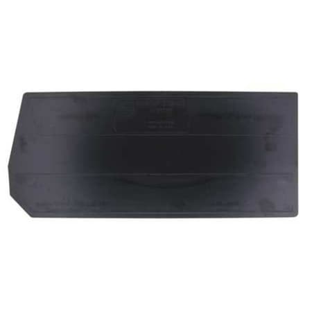 Plastic Divider, Black, 28 3/8 in L, 9 3/4 in H, 4 PK