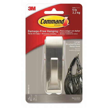 Hook,Nickel,Brushed,L