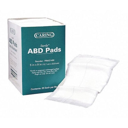 Pads, Sterile, Abdominal, 5x9, PK25