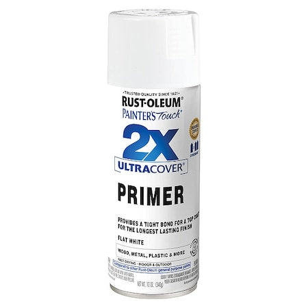 Spray Primer . White Primer, 12 oz, Can, Flat