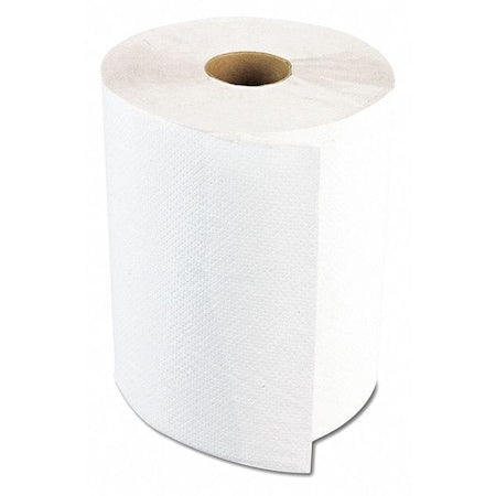 Hardwound Paper Towels, 1 Ply, Continuous Roll Sheets, 800 ft, White, 6 PK