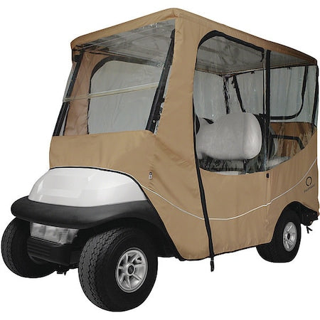 Golf Cart Enclosure Roof, 4 Person, Light Khaki, Long