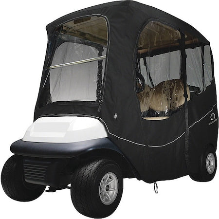 Golf Cart Enclosure, Short Roof, 2-person, Black