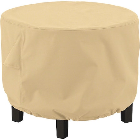 Terrazzo Round Ottoman Cover, Medium, Sand, 32"x32"