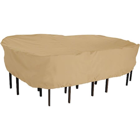 Terrazzo Rect/Oval Table/Chair Set Cover, Medium, Sand, 90"x60"