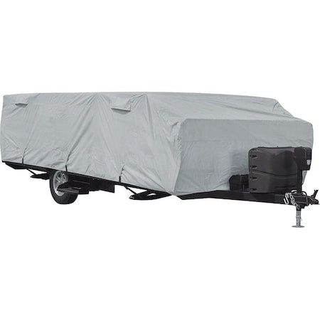 Folding Camping Cover, 14 ft-16 ft L Grey