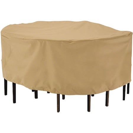 Terrazzo Round Table/Chair Set Cover, Medium, Sand, 72"x72"