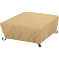 Fire Pit Cover, Square Fire Pit Cover, Large, Sand
