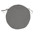 Montlake Round Dining Seat Cushion Slipcover, Light Charcoal, 18"x18"