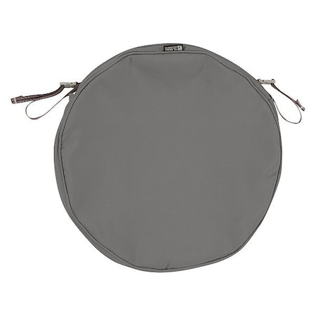 Montlake Round Dining Seat Cushion Slipcover, Light Charcoal, 18"x18"