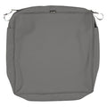 Montlake Square Lounge Seat Cushion Slipcover, Light Charcoal, 25"x25"