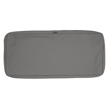 Montlake Bench/Settee Cushion Slipcover, Light Charcoal, 18"x42"