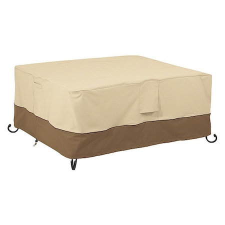 Rectangle Fire Pit Table Cover, Beige, 40"