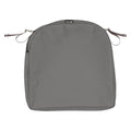 Montlake Dining Seat Cushion Slipcover, Light Charcoal, 18"x18"