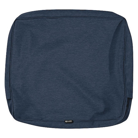 Montlake Lounge Back Cushion Slipcover, Heather Indigo, 21" x 22"x4"
