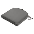 Montlake Contoured Dining Seat Cushion, Light Charcoal, 20"x20"