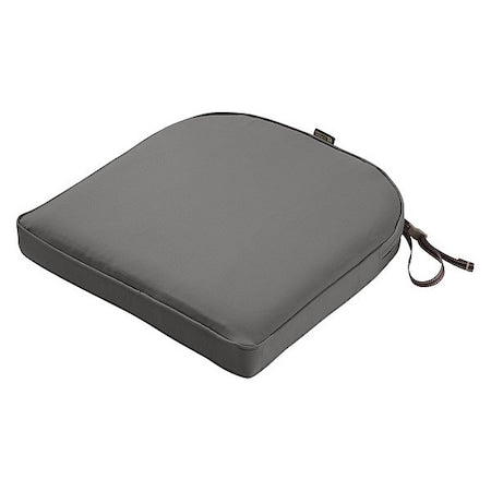 Montlake Contoured Dining Seat Cushion, Light Charcoal, 20"x20"