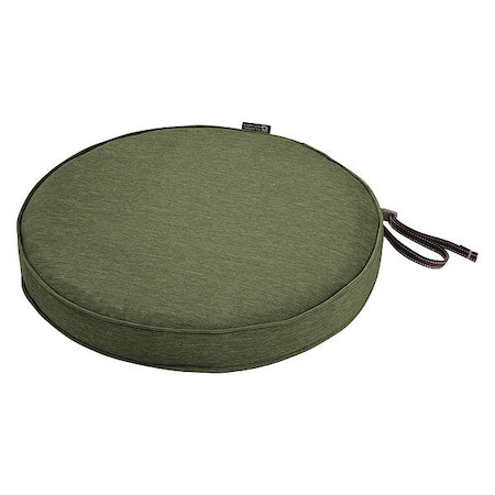 Rnd Dining Seat Cushion, Green, 15" Dia
