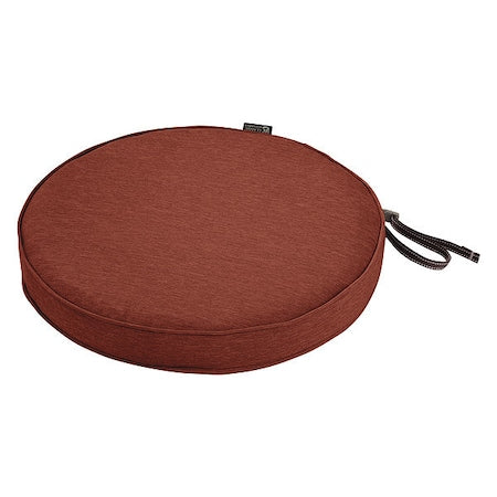 Round Dining Seat Cushion, Heather Henna, 15" Dia