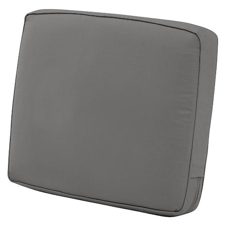 Lounge Back Cushion, Light Charcoal, 19" x 20" x 4"