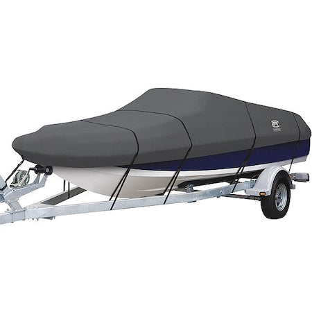 StormPro Deck Boat Cover, MdlF, Charcoal