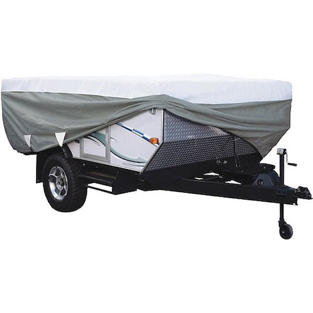 Camper Trailer Cover, 12 ft-14 ft L, Grey