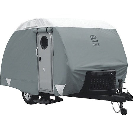 Teardrop Trailer Cover, 8 ft-10 ft L Grey