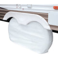 Dual Axle Wheel RV Covers, Up To 27"Dia, White