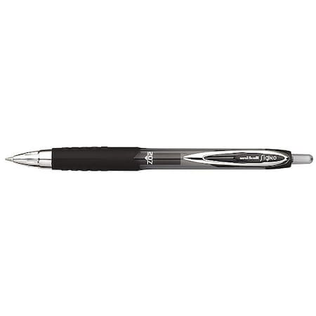 Pen, Gel, 207, Retrct, 0.7Mm, Bk, PK12