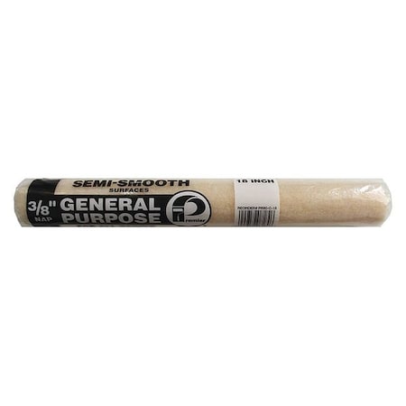 18" Paint Roller Cover, 3/8" Nap, Polyester