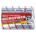 9" Paint Roller Cover, 3/8" Nap, Microfiber, 3 PK