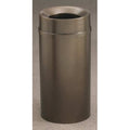 33 gal. Steel Round Trash Can, Brown