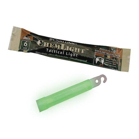 Lightstick, Green, 6 hr., 4 in. L, PK100