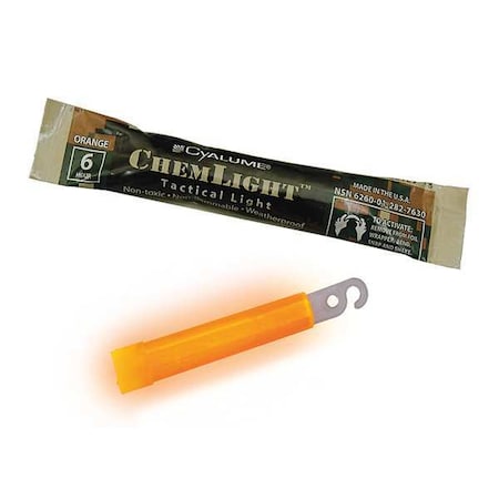 Lightstick,Orange,6 hr.,4 in. L,PK100