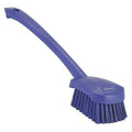 2 3/4 in W Scrub Brush, Stiff, 11 51/64 in L Handle, 4 1/2 in L Brush, Purple, Plastic