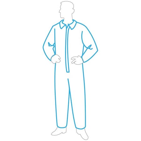 Disposable Coverallss, Collared Coverall, 3XL, Microporous Film Over Spunbonded Polypropylene