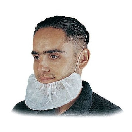 Beard Net, Polypropylene, Universal Dia., White, Universal, 1000 PK