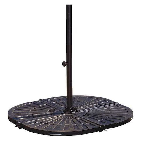 Umbrella Base Weight, 38 in Dia, Bronze