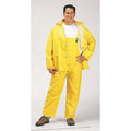 Three-Piece Rainsuit, Polyester, PVC, 0.35 mm Thick, Detachable, Yellow, 4XL