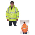 Rain Jacket, Polyester, Class 3 R, Green, XL