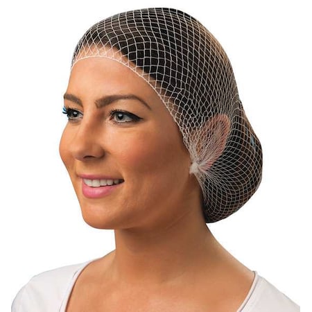 Hairnet, Nylon, 24 in Dia., White, L, 144 PK