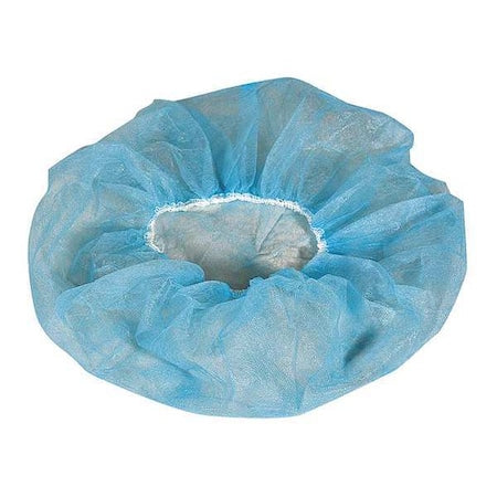 Bouffant Cap, Polypropylene, 24 in Dia., Blue, L, 100 PK
