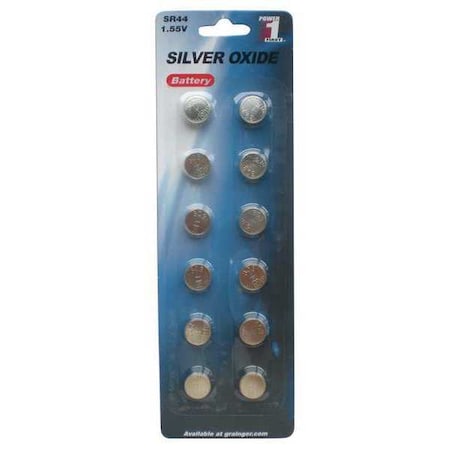 Silver Oxide Battery, 76 1.5V DC 12 PK