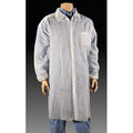 Disposable Lab Coat, Polypropylene, Snaps Closure, White, XL, 25 PK
