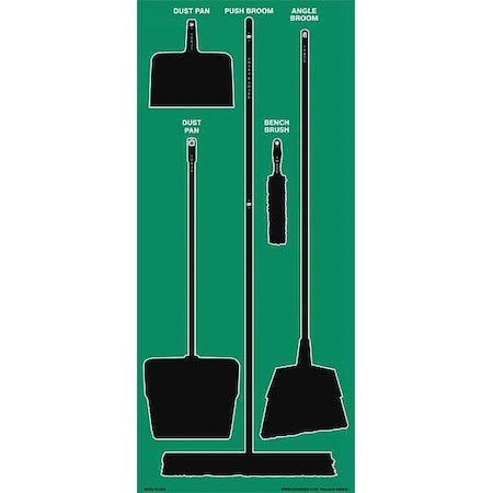 Store-Boards, 68x30 in, Black/Green, Ultra Aluma-Lite