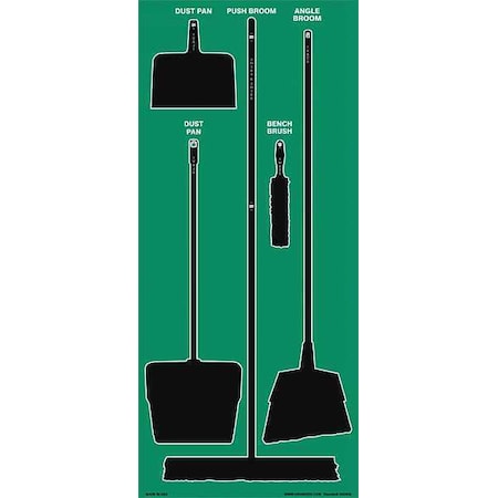 Shadow Board, 68 in H, 30 in W, Green