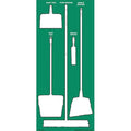 Store-Boards, 68x30 in, White/Green, Accu-Shield